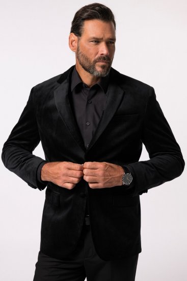 JP1880 Jacket Velvet Business Smoking Black - Costume - Costume Bărbați mărimi mari