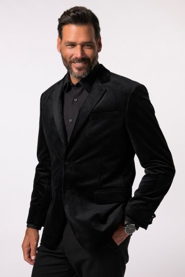 JP1880 Jacket Velvet Business Smoking Black - Costume - Costume Bărbați mărimi mari