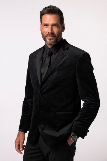 JP1880 Jacket Velvet Business Smoking Black - Costume - Costume Bărbați mărimi mari
