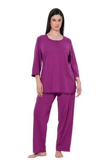Ulla Popken 833660 Pijama Violet - Pijamale/Haine de casă - 