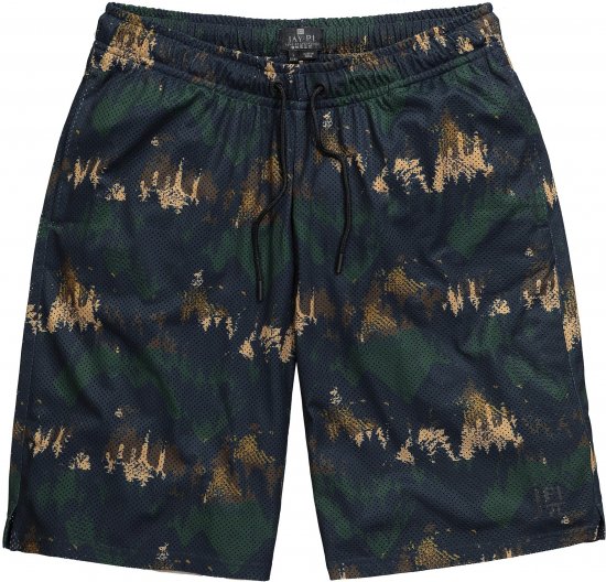 JP1880 Jay-Pi Bermuda QuickDry Mesh Fitness Shorts Khaki - Haine sport & haine de exterior - Haine Sport & Exterior Bărbați Mărimi Mari