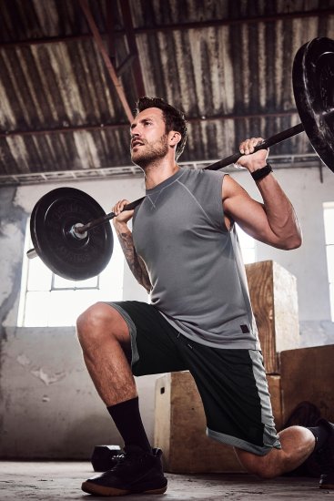 JP1880 Jay-Pi Bermuda QuickDry Mesh Fitness Shorts Black - Haine sport & haine de exterior - Haine Sport & Exterior Bărbați Mărimi Mari