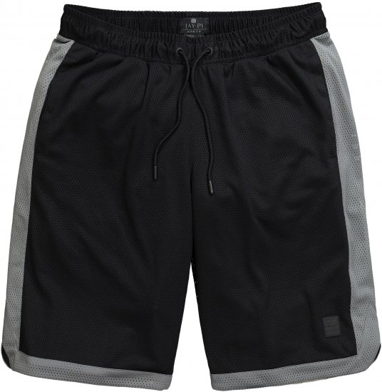 JP1880 Jay-Pi Bermuda QuickDry Mesh Fitness Shorts Black - Haine sport & haine de exterior - Haine Sport & Exterior Bărbați Mărimi Mari