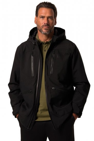 Jay-Pi 834145 Impermeabilă jachetă funcțională Negru - Haine sport & haine de exterior - Haine Sport & Exterior Bărbați Mărimi Mari