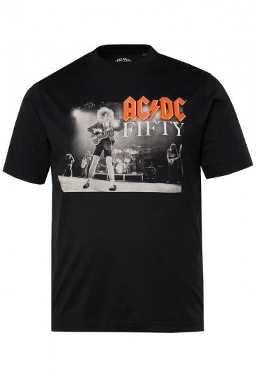 JP1880 AC/DC 50th Anniversary Band Photo T-Shirt Black - Tricouri - Tricouri Bărbați Mărimi Mari