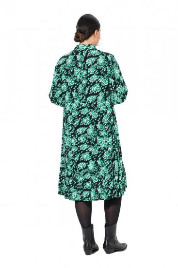 Ulla Popken 834191 Rochie tip cămașă imprimată Neagră - Rochii tip cămașă - 