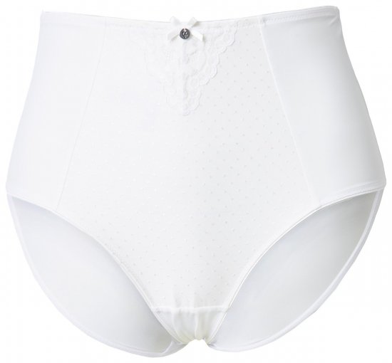 Ulla Popken 834307 Chiloți modelatori cu dantelă Alb unt - Lenjerie modelatoare - 