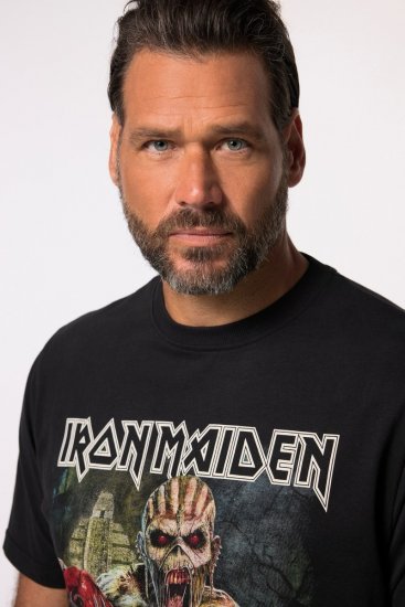 JP1880 Iron Maiden Eddie Attack Band T-Shirt Black - Tricouri - Tricouri Bărbați Mărimi Mari