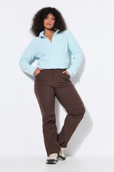 Ulla Popken 834662 Pantaloni softshell căptușiți cu polar Taupe - Haine de exterior - 