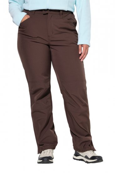 Ulla Popken 834662 Pantaloni softshell căptușiți cu polar Taupe - Haine de exterior - 