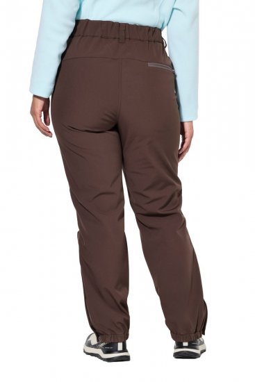 Ulla Popken 834662 Pantaloni softshell căptușiți cu polar Taupe - Haine de exterior - 