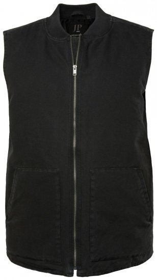 JP1880 834734 Vestă canvas Neagră - Geci - Geci Bărbați Mărimi Mari
