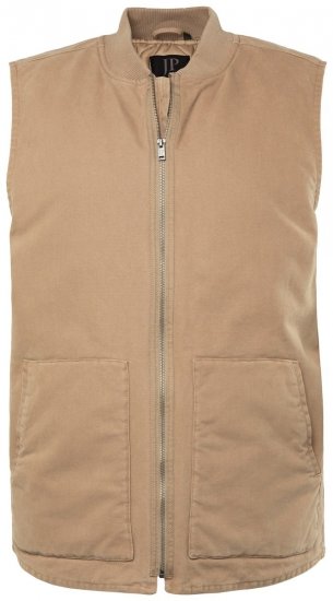 JP1880 834734 Vestă canvas Bej închis - Geci - Geci Bărbați Mărimi Mari