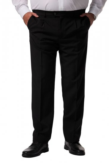 Men+ 066 Porto Pantaloni de costum bellyfit Neagră - Costume - Costume Bărbați mărimi mari