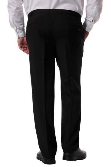 Men+ 066 Porto Pantaloni de costum bellyfit Neagră - Costume - Costume Bărbați mărimi mari