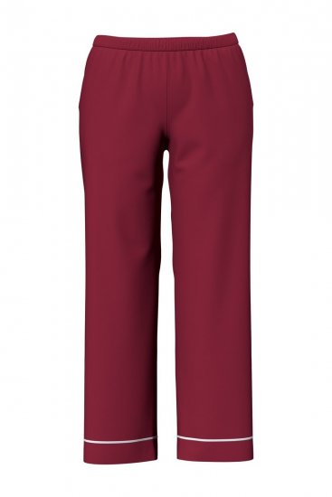 Ulla Popken 835397 Pijama cu mânecă scurtă și guler de cămașă Lila - Pijamale/Haine de casă - 