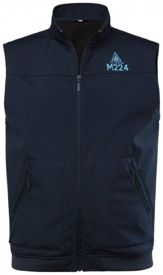 Men+ 414 Vestă softshell cu guler înalt Bleumarin - Geci - Geci Bărbați Mărimi Mari