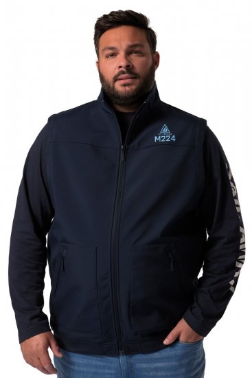 Men+ 414 Vestă softshell cu guler înalt Bleumarin - Geci - Geci Bărbați Mărimi Mari