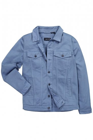 Men+ 446 Geacă de blugi cu buzunare la piept Albastru denim - Geci - Geci Bărbați Mărimi Mari
