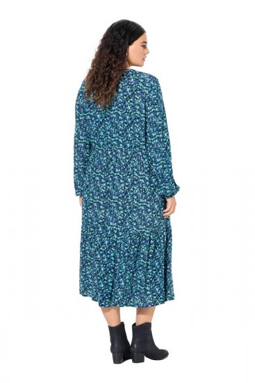Ulla Popken 835713 Rochie cu flori Bleumarin - Rochii maxi - Rochii maxi marimi mari
