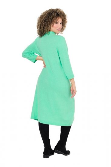 Ulla Popken 835720 Rochie tricotată în formă de A cu mânecă 3/4 Petrol - Rochii tricotate - 