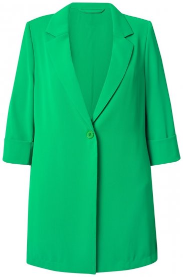 Ulla Popken 836165 Sacou lung cu mânecă 3/4 Verde - Sacouri - Sacouri în Mărimi Mari pentru Femei