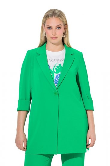 Ulla Popken 836165 Sacou lung cu mânecă 3/4 Verde - Sacouri - Sacouri în Mărimi Mari pentru Femei