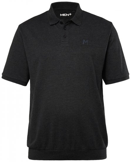 Men+ 264 Tricou polo bellyfit Neagră - Tricouri polo - Tricouri Polo Bărbați Mărimi Mari