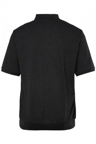 Men+ 264 Tricou polo bellyfit Neagră - Tricouri polo - Tricouri Polo Bărbați Mărimi Mari