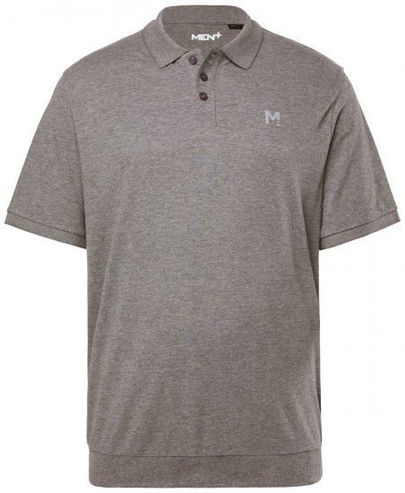 Men+ 264 Tricou polo bellyfit Gri melanj - Tricouri polo - Tricouri Polo Bărbați Mărimi Mari