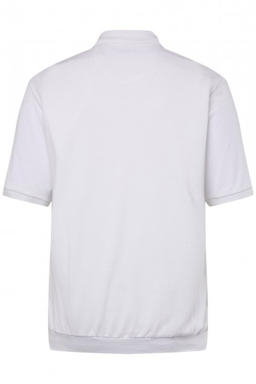 Men+ 264 Tricou polo bellyfit Alb - Tricouri polo - Tricouri Polo Bărbați Mărimi Mari