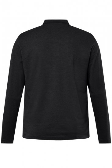 Men+ 270 Tricou polo cu mânecă lungă Neagră - Tricouri polo - Tricouri Polo Bărbați Mărimi Mari