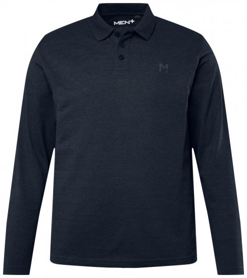 Men+ 270 Tricou polo cu mânecă lungă Bleumarin - Tricouri polo - Tricouri Polo Bărbați Mărimi Mari
