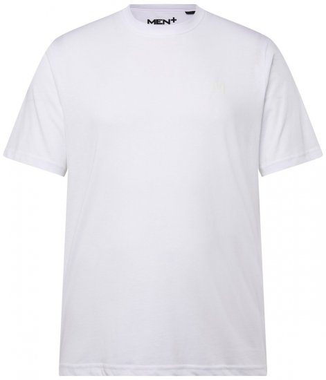 Men+ 276 Tricou guler rotund Alb - Tricouri - Tricouri Bărbați Mărimi Mari