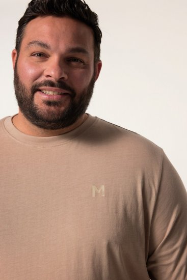 Men+ 276 Tricou guler rotund Nisip - Tricouri - Tricouri Bărbați Mărimi Mari