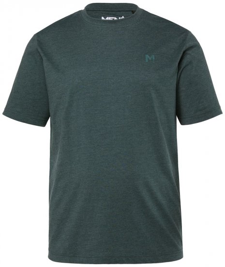 Men+ 276 Tricou guler rotund Verde închis - Tricouri - Tricouri Bărbați Mărimi Mari