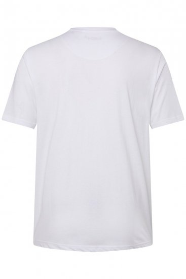 Men+ 279 Tricou decolteu în V Alb - Tricouri - Tricouri Bărbați Mărimi Mari