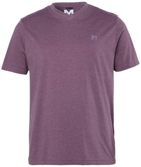 Men+ 279 Tricou decolteu în V Prună - Tricouri - Tricouri Bărbați Mărimi Mari