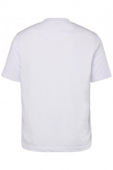 Men+ 299 Tricou decolteu în V Alb 2 bucăți - Tricouri - Tricouri Bărbați Mărimi Mari
