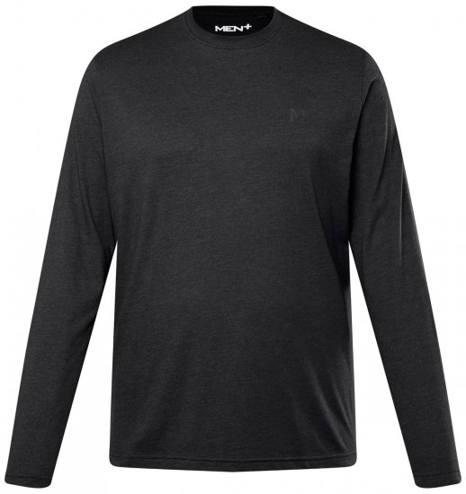 Men+ 307 Tricou cu mânecă lungă Neagră - Tricouri - Tricouri Bărbați Mărimi Mari