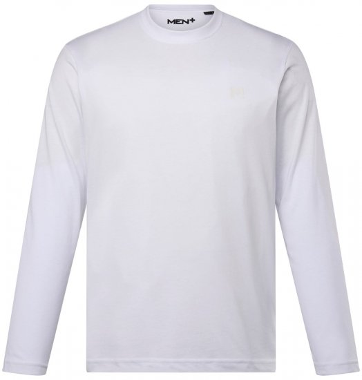 Men+ 307 Tricou cu mânecă lungă Alb - Tricouri - Tricouri Bărbați Mărimi Mari