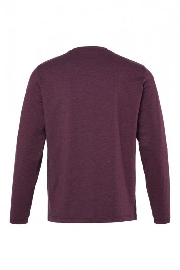 Men+ 307 Tricou cu mânecă lungă Prună închis - Tricouri - Tricouri Bărbați Mărimi Mari