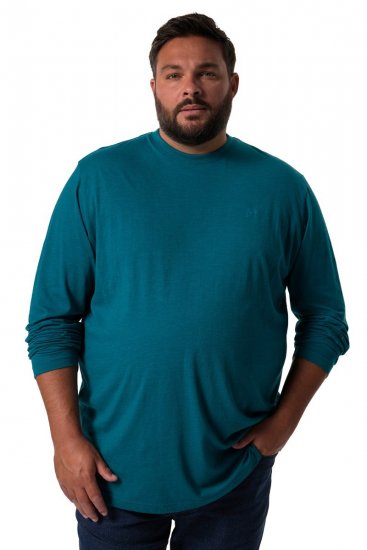 Men+ 307 Tricou cu mânecă lungă Albastru gri - Tricouri - Tricouri Bărbați Mărimi Mari