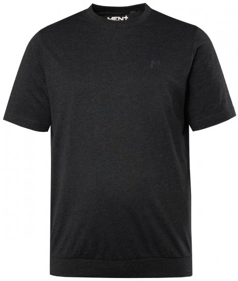 Men+ 308 Tricou bellyfit Neagră - Tricouri - Tricouri Bărbați Mărimi Mari