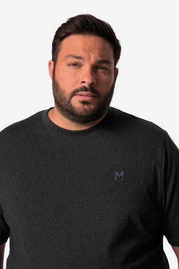 Men+ 308 Tricou bellyfit Neagră - Tricouri - Tricouri Bărbați Mărimi Mari