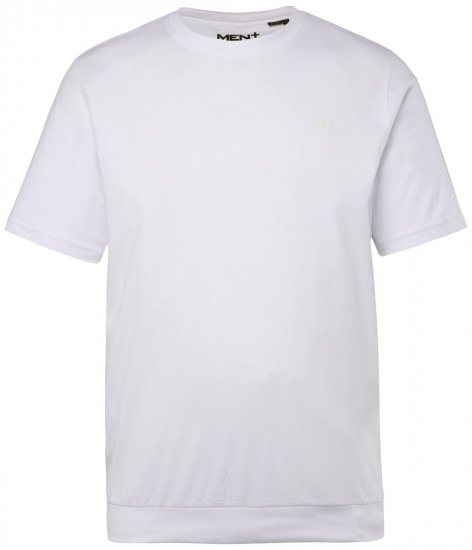 Men+ 308 Tricou bellyfit Alb - Tricouri - Tricouri Bărbați Mărimi Mari