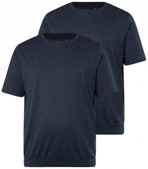 Men+ 311 Tricou bellyfit Bleumarin 2 bucăți - Tricouri - Tricouri Bărbați Mărimi Mari