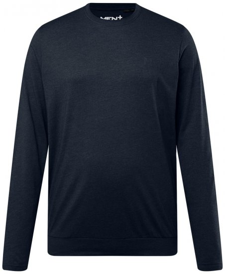 Men+ 313 Tricou cu mânecă lungă bellyfit Bleumarin - Tricouri - Tricouri Bărbați Mărimi Mari