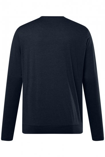 Men+ 313 Tricou cu mânecă lungă bellyfit Bleumarin - Tricouri - Tricouri Bărbați Mărimi Mari