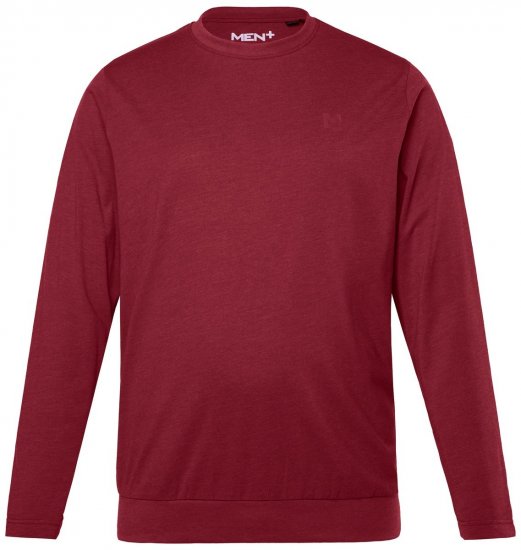 Men+ 313 Tricou cu mânecă lungă bellyfit Maro cupru - Tricouri - Tricouri Bărbați Mărimi Mari